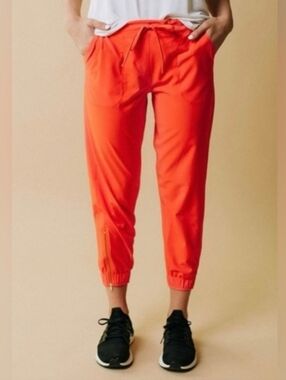 Albion Jetsetters Coral Orange Joggers Size L